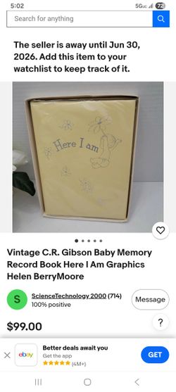 Vintage Baby Book