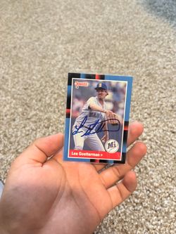 Lee guetterman and Mike bielecki autographed baseball card