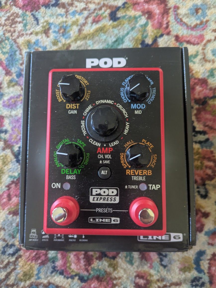 Pod Express Line 6 Multi Effects And Amp Modeling Guitar Pedal