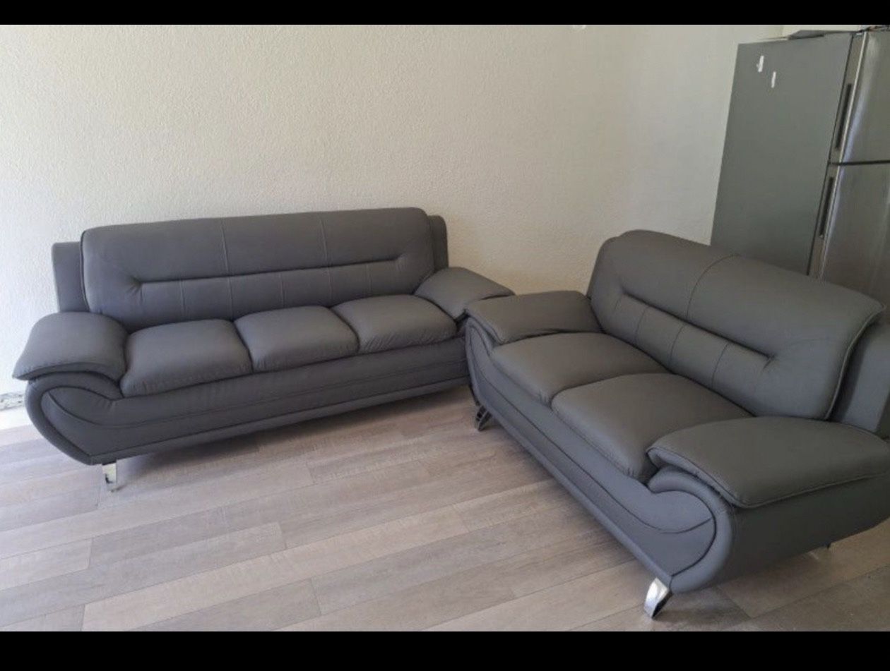 GREY sofa & loveseat