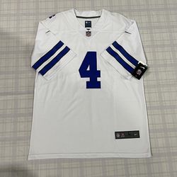  Mens Dallas Cowboys White Jersey #4 Dak Prescott
