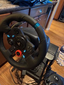 full playstation racing sim setup with mount