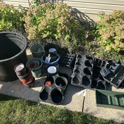 Planters , trays, Pots, planting materials