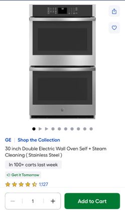 30 inch Double Electric Wall Oven Self + Steam Cleaning ( Stainless Steel )