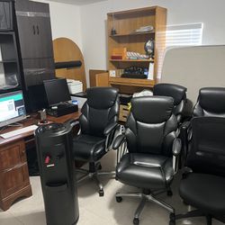 Office Furniture, Phones, Printer, Chairs Etc
