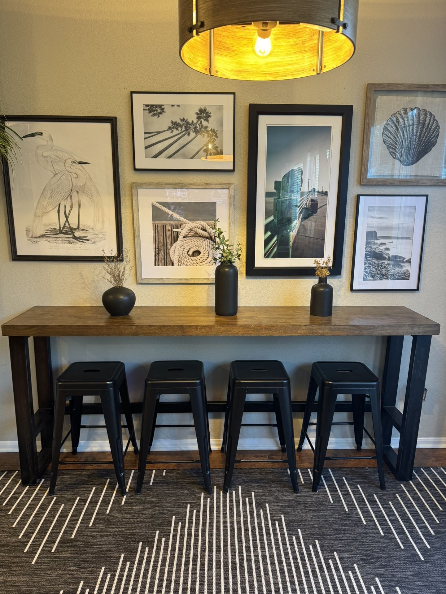 Industrial Style Table And Stools