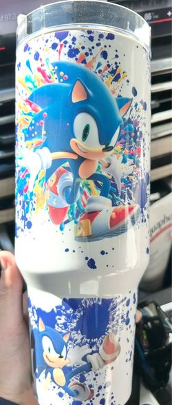 Sonic "In Action 2" Splatter - Hot/Cold Tumbler - Multiple Sizes Available!