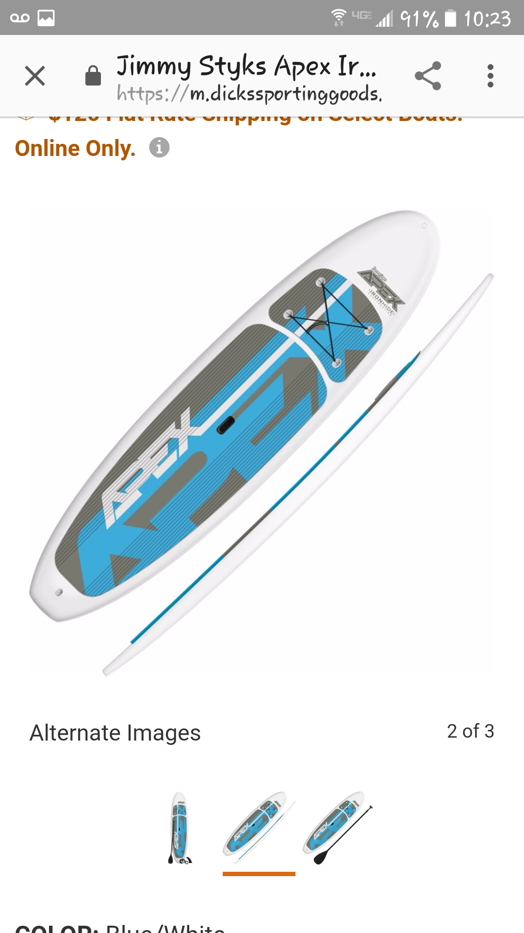 Jimmy styx apex ironhide 10 standup paddleboard with paddle