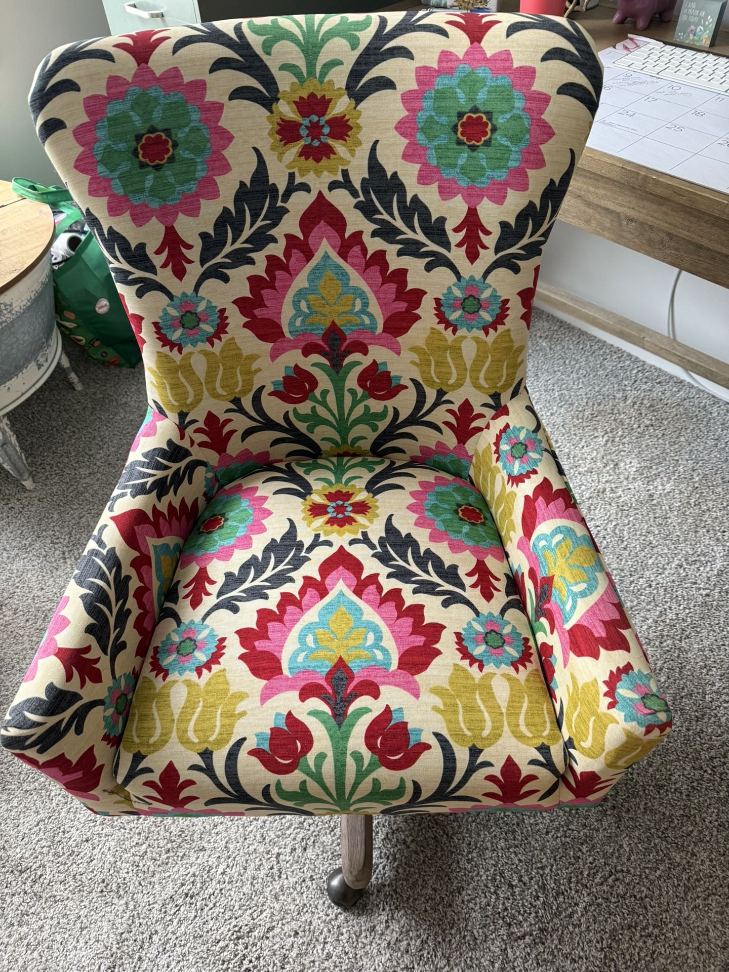 Pottery Barn Floral Desk Chair