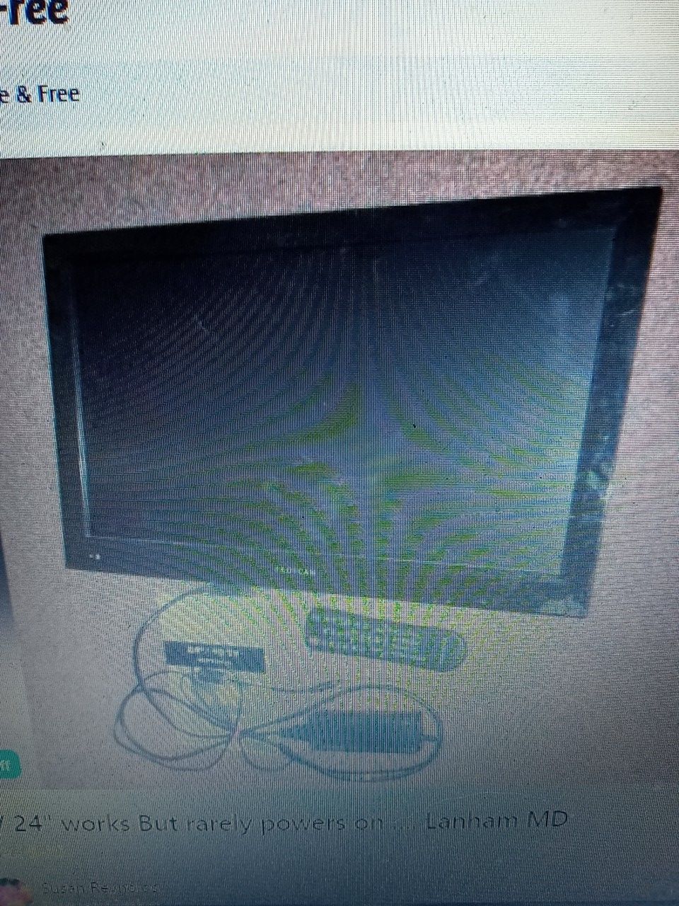 24" TV. Works but rarely powers on