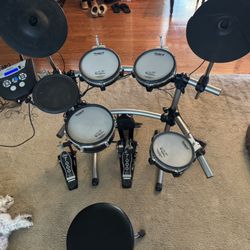 Roland TD-6KV Electronic Drum Kit - Complete w/ Double Bass Pedal