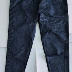 Juniors 2XL Blue Crop Leggings High Rise