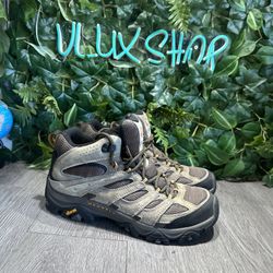 Merrell Moab 3 Mid Hiking Boots Mens Size 10.5 Brown Suede Vibram J035869