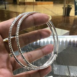 Sterling Silver Hoop Earrings..jumbo Size 