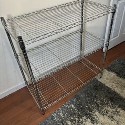 Metal Shelves - Adjustable Spacing, 3 Shelves, 36” Tall