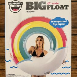 🔥NEW🔥Big Mouth Rainbow Float, Inflatable Float 4ft Wide