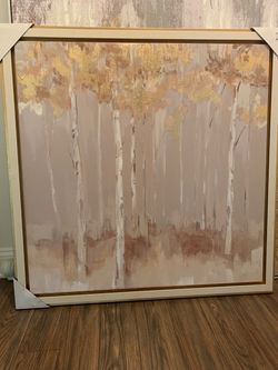 Framed Birch Tree Canvas Wall Art