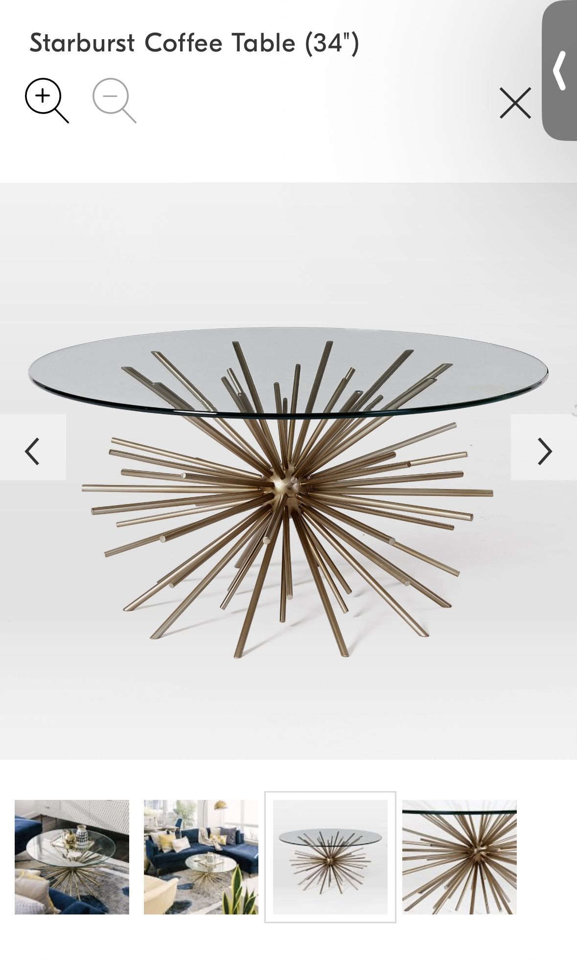 West Elm Starburst Coffee Table (34")