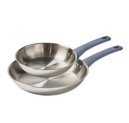 New Stainless Steel Cookware Pan Set Of 2 Pcs