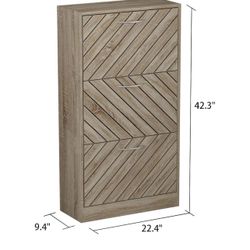 Aiegle Shoe Storage Cabinet With 3 Flip Drawers For Entryway.