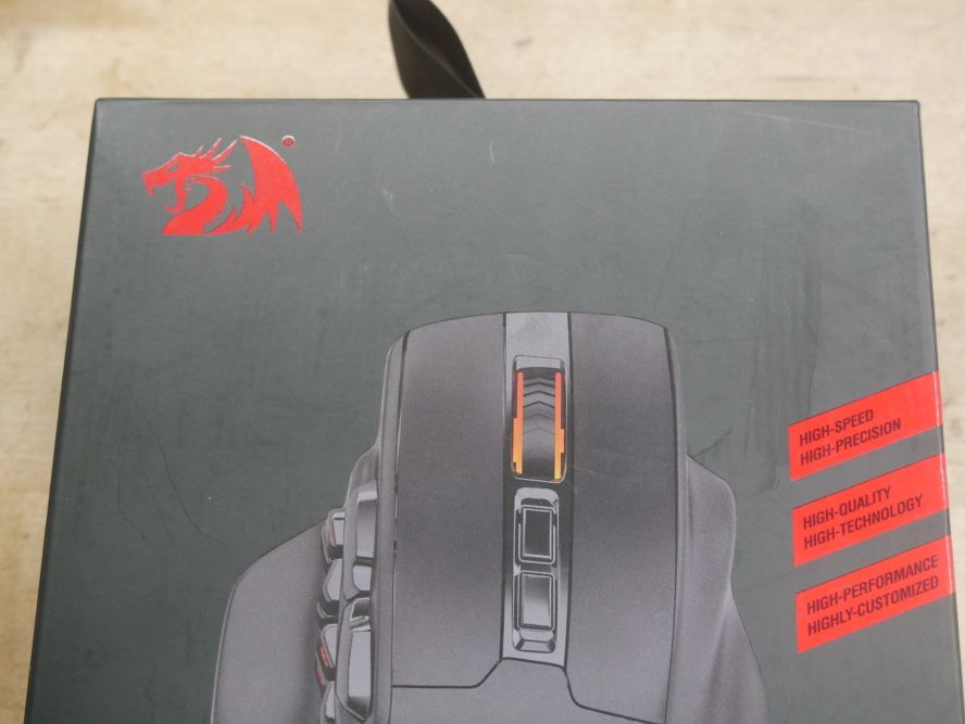 RED DRAGON COMPUTER MOUSE RED-M811-R2BK NEW 884705-1
