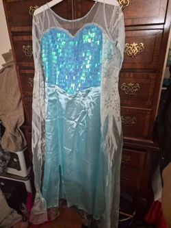 Elsa Frozen Princess Costume Dress Adult L/G size 12-14. Disney.