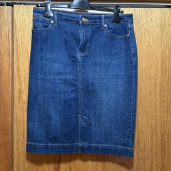 Talbots Dark Wash Petite Denim Skirt