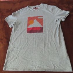 Burberry Sport Mens Athletic Style Designer black box  Logo TShirt Size M grey