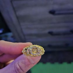 Gold Toned 925 Ring 