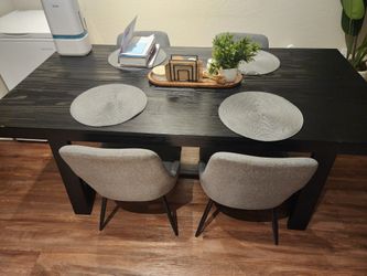 Dining table and chairs