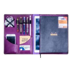 Galen Leather Handmade Leather Padfolio for iPad Pro 12.9 & Surface Pro and Letter/A4 Notebooks