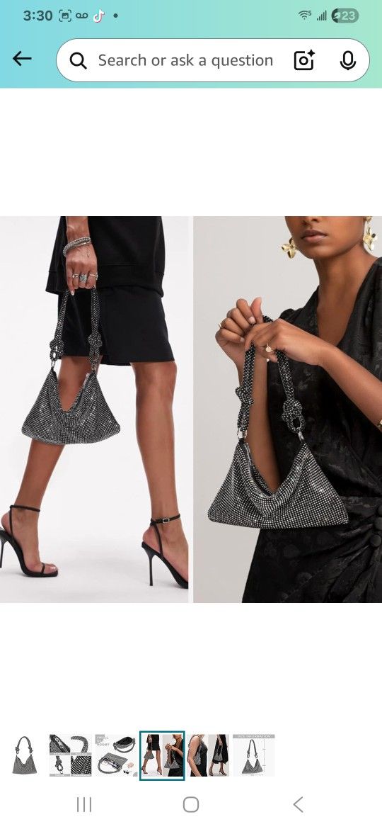 Rhinestone Purse, Evening Handbag $15