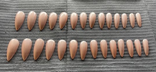 Chocolate Glazed Donut Press-Ons — Medium Stiletto — 28pc Deluxe
