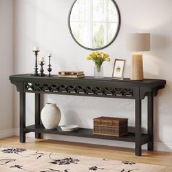 70.8 Inch Solid Wood Long Console Table