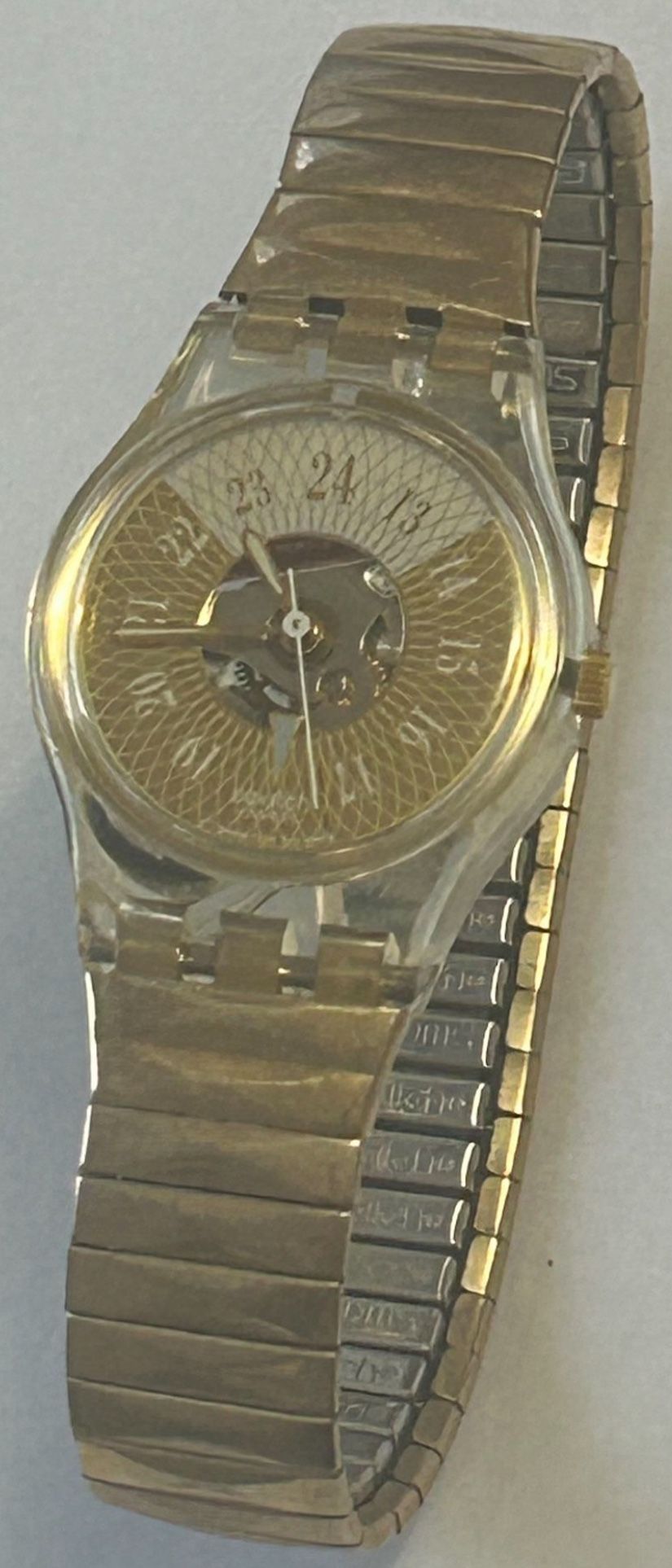 Rare Swatch Watch Gold Tone Dial