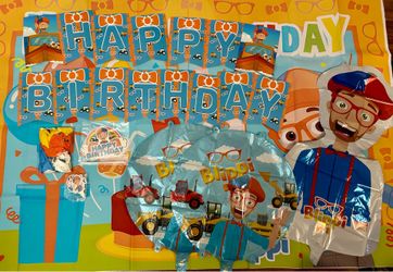 Blippi birthday party decorations supplies.