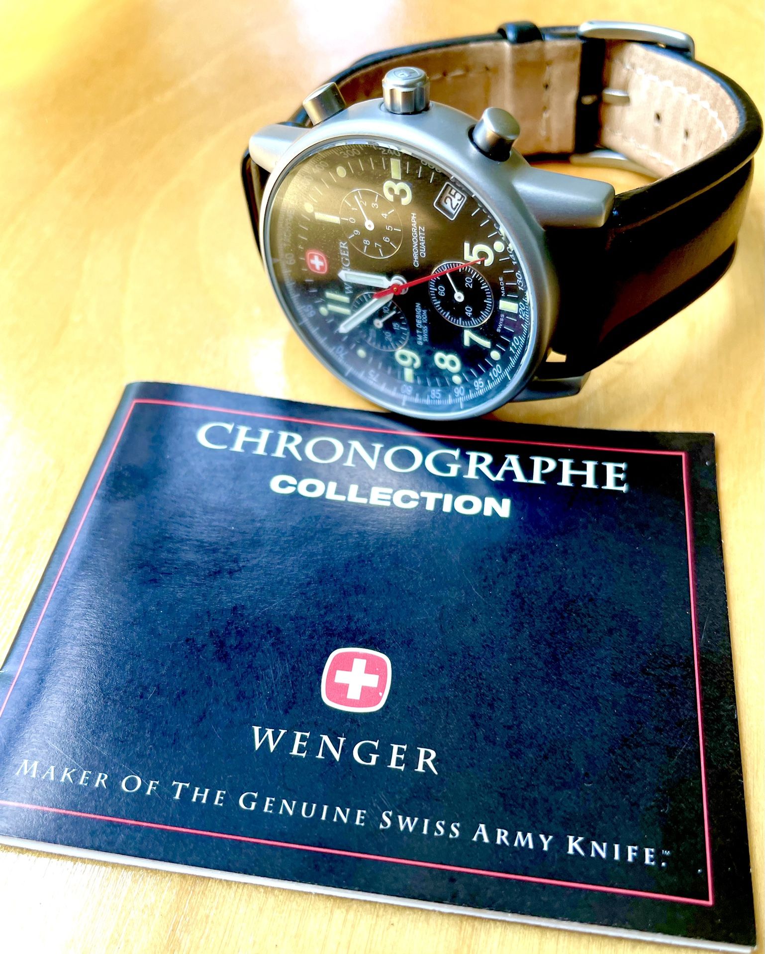 New WENGER Swiss Army Commando All Stainless Military Style Men's