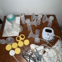 Ameda Mya Joy Plus electric pump plus lots of accessories bottle rack 2 bottles 