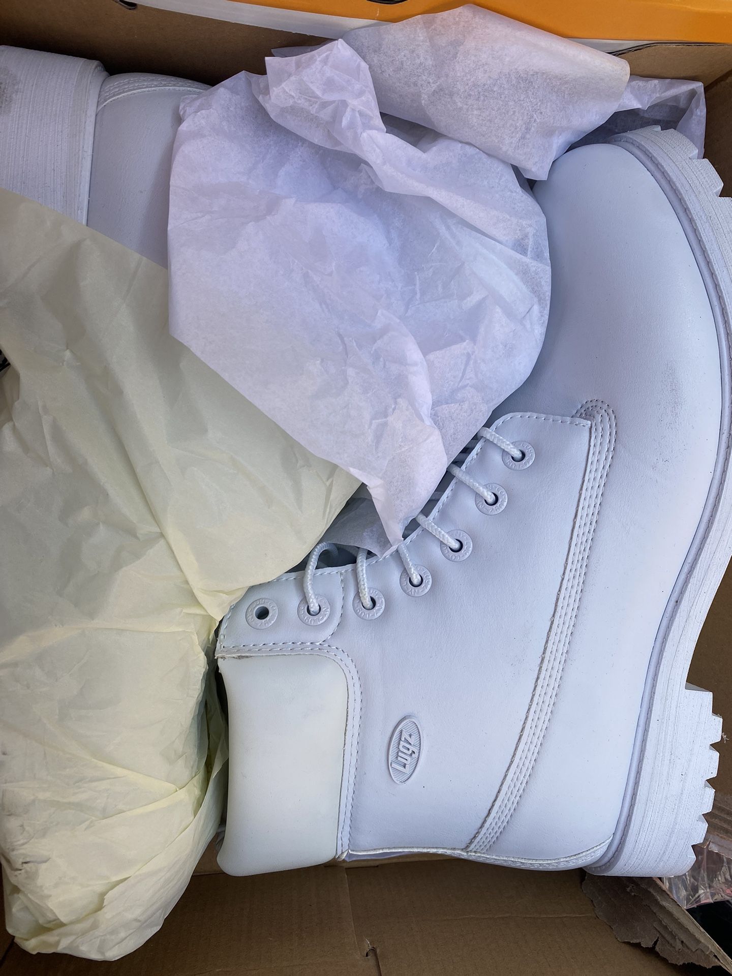 Men’s Shoes White Lugz Work Boots Size 10.5