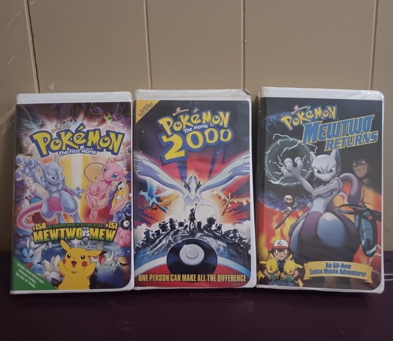 3 Pokémon Vhs Movies