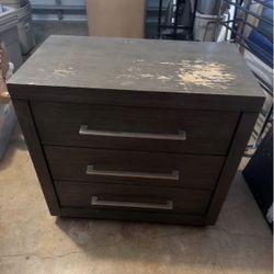 Wood Night Stand ( needs fresh finish )