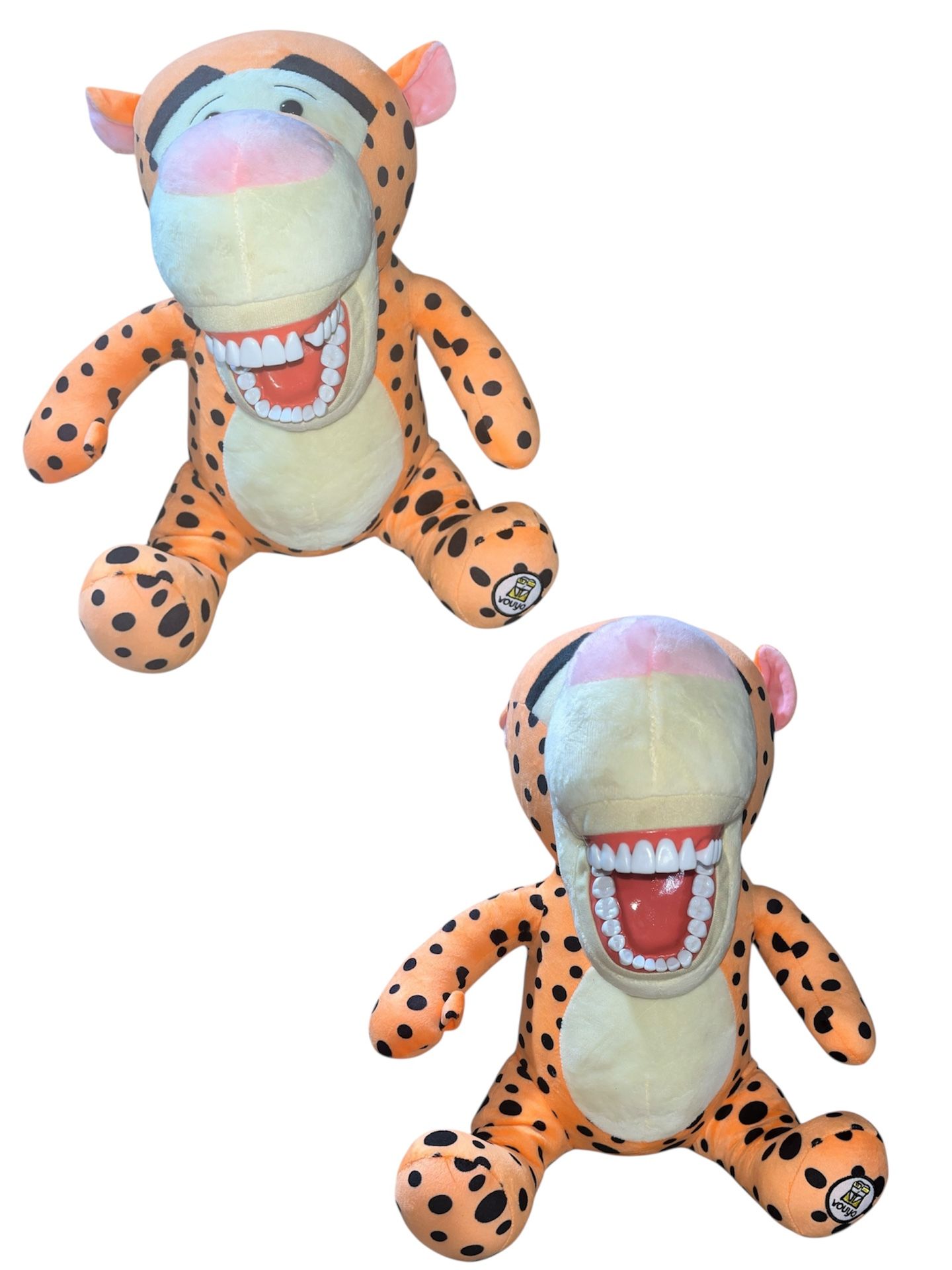 Plush Tiger YOUYA DENTAL Oral Health Presentation Puppet Kids For Home or Office