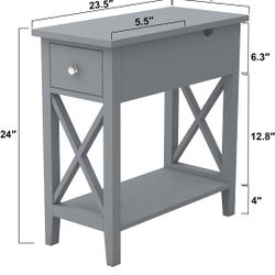 Gray  End Table - Coffee Table