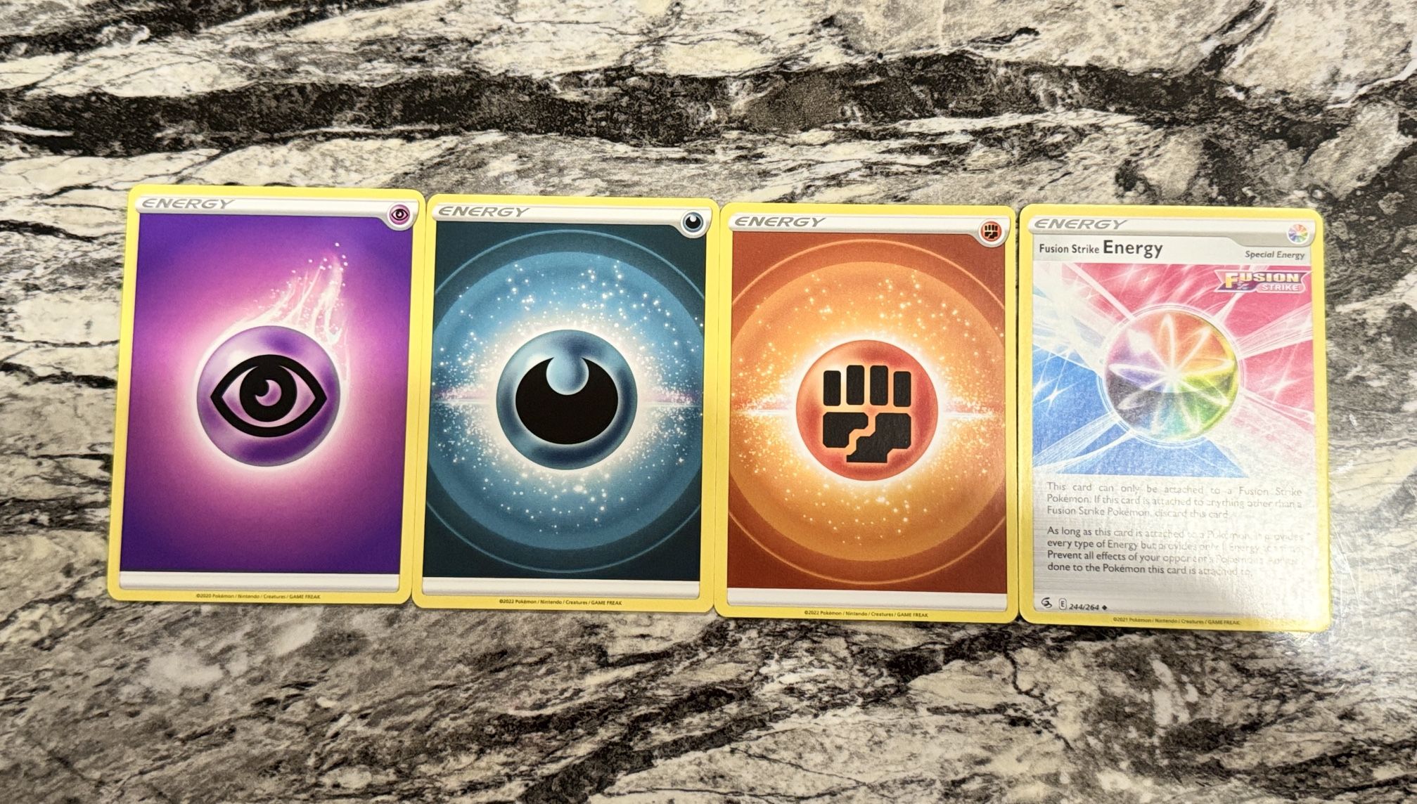 62 Pokémon Cards: Energy, Trainer, Stage 1, Stage 2