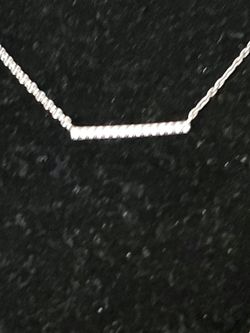 Pretty CZ bar necklace