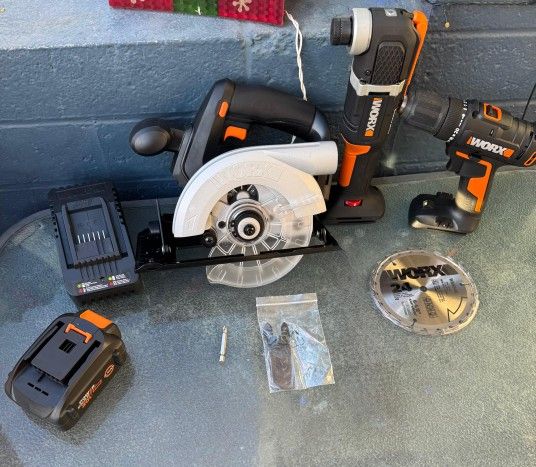 Worx Circular saw,drill driver,muti tool 