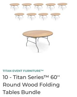 10 Round Wooden Tables 60 Inch 