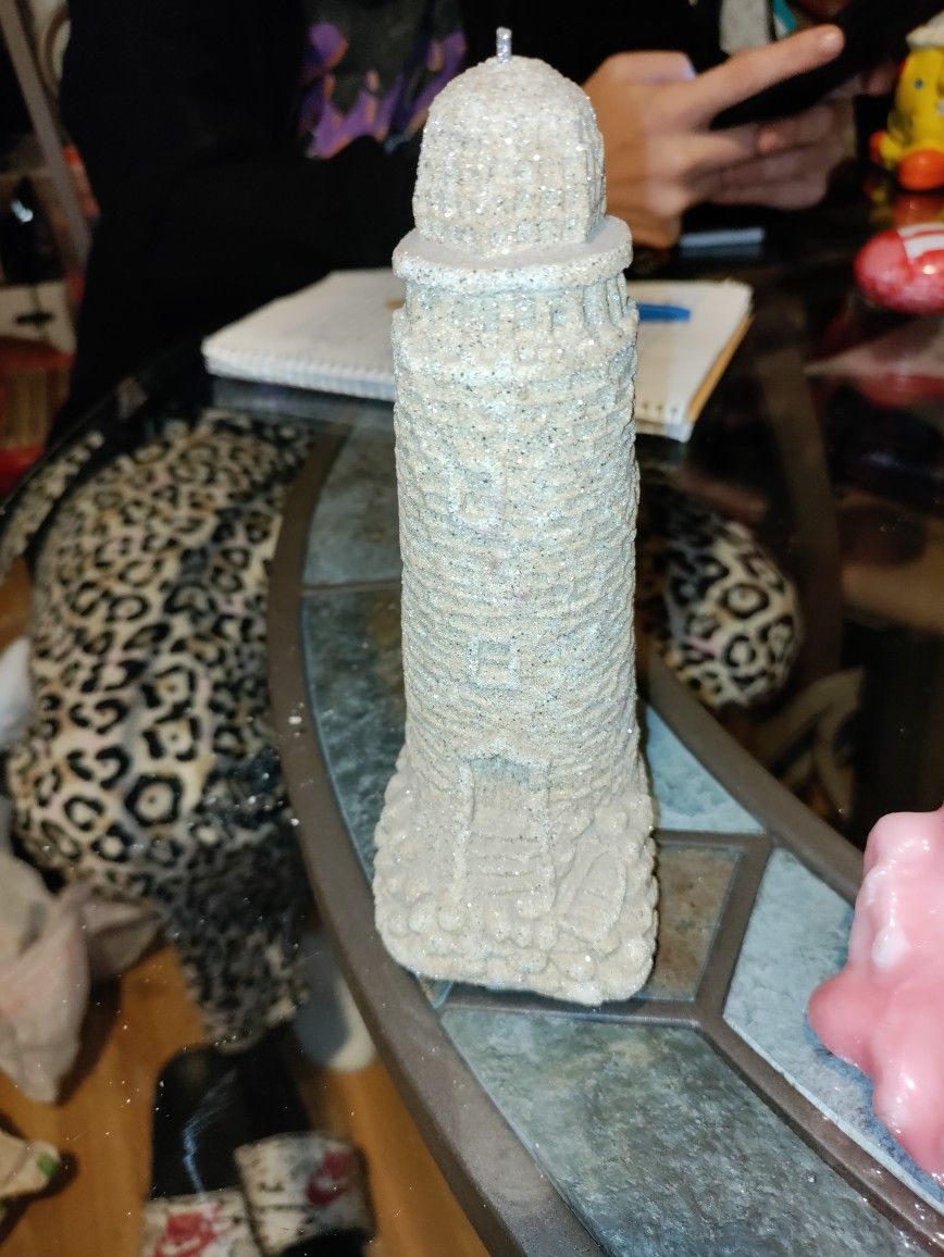 Vintage Lighthouse Decor Sand Look Like Candle