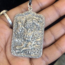 Silver Dragon Pendant Necklace 