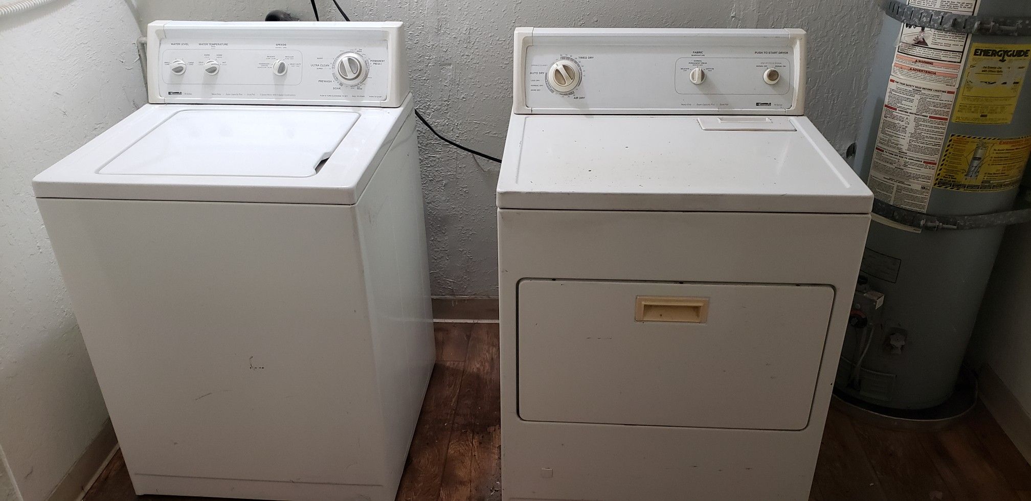 Electric washer and gas dryer